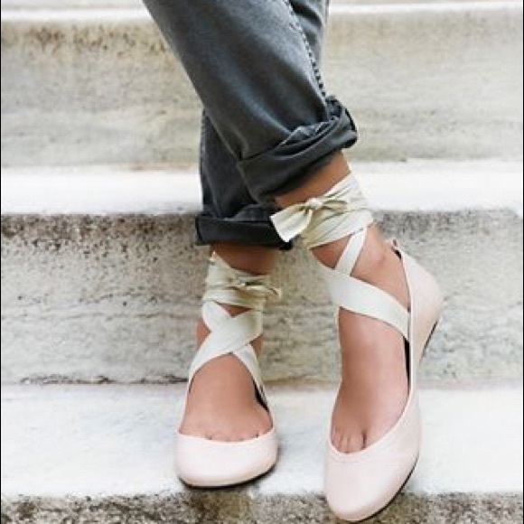 Free People Pink Leather Ballet Flats - Picture 2 of 7